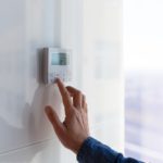 The,Air,Conditioning,And,Heating,Control,Panel,For,The,Apartment